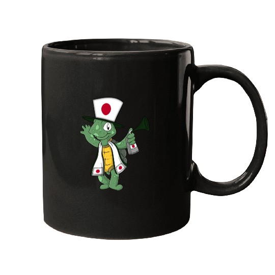 Japanese Fan Turtle Mugs