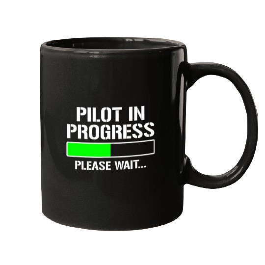 Pilot In Progress Funny Flight School Student Mugs