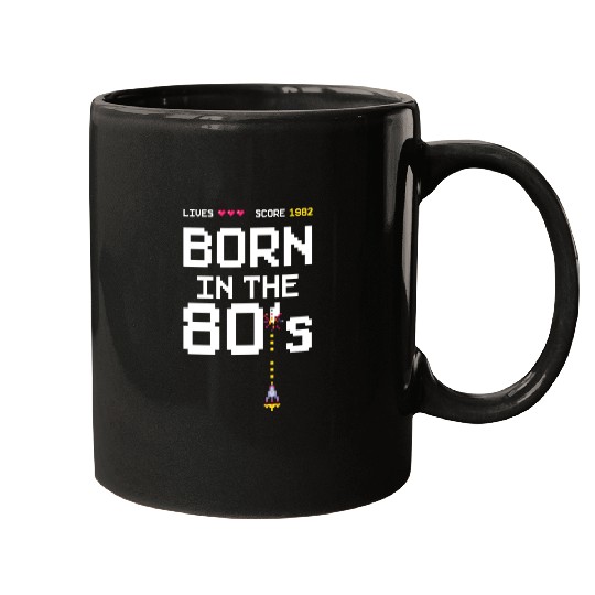 1982 Birtday Retro Gamer Pixel Born in the 80s Mugs