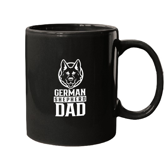 German Shepherd Dad Boy Guy German Sheperd Dog Mugs