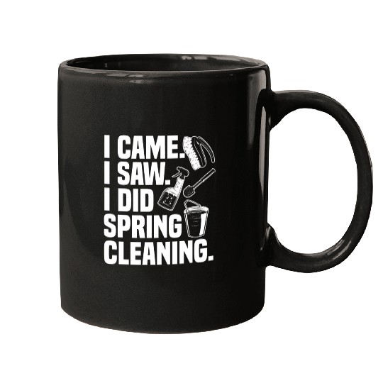 Funny Spring Cleaning Design Mugs