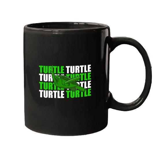 Turtle illustration green Mugs