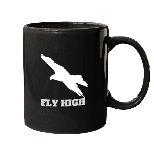 FLY High Grey Pop Art Eagle Mugs