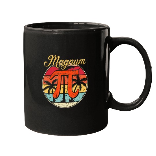 Magnum Pi Math Pi Day Retro Mugs