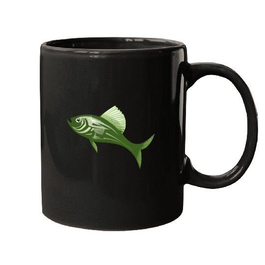 green fish Mugs