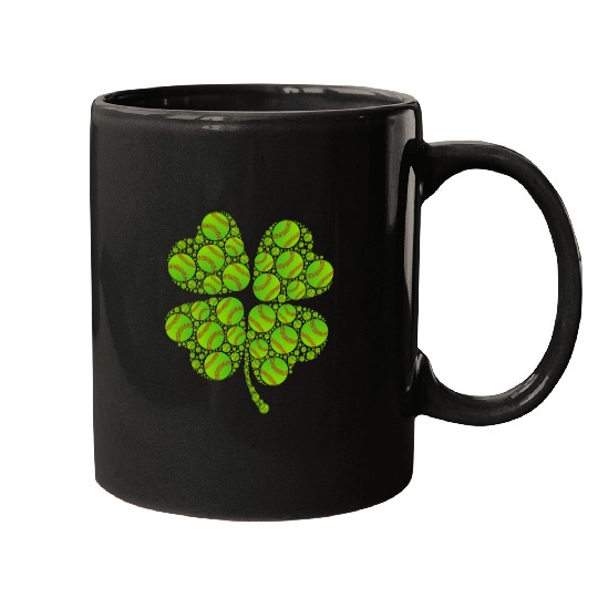Baseball shamrock lucky charm baseball Mugs