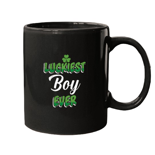 St. Patrick's Day saying Luckiest Boy ever Mugs