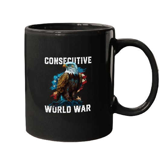 Consecutive World War American Veteran USA Fourth Mugs