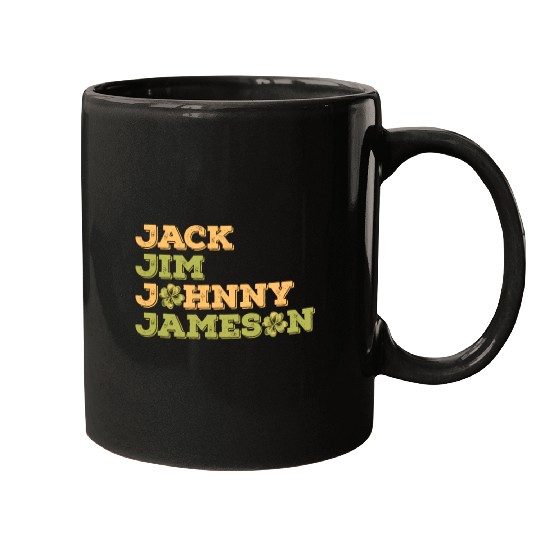 Jack Jim Johnny Jameson 4 Founder St Patrick's Day Mugs