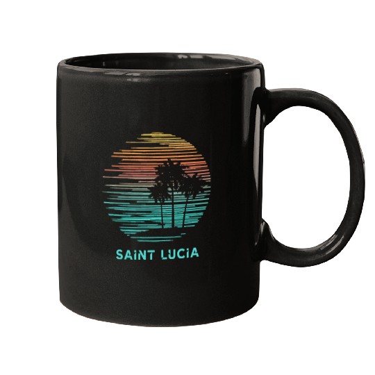 Saint Lucia Cool Souvenir Vacation Artistic Mugs