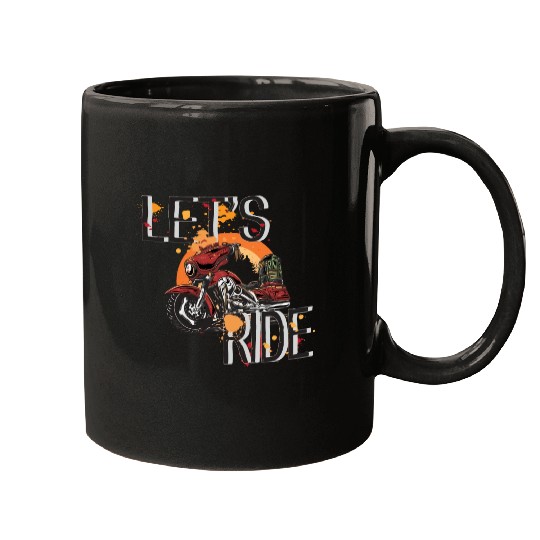 Lets Ride Motorcycle Mugs