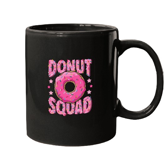 Pink Donut Squad Sprinkles Donut Lover Matching Mugs