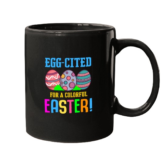 Easter Colorful Egg Dye Rabbit Egg Hunt Mugs
