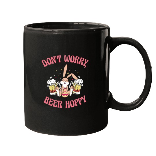 Easter Bunnies Beer Drinking Holiday Rabbit Mugs