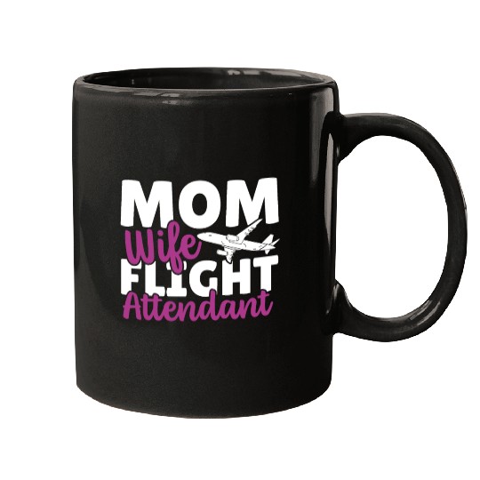 Mom Wife Flight Attendant Aviation Mugs