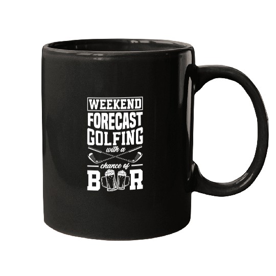 Golf Weekend Beer Drinking Golf Playing Mugs