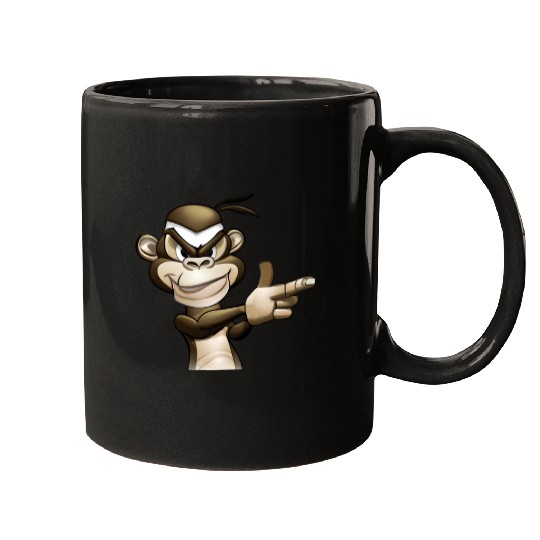 Gangster Monkey Graffity Handgun Mugs