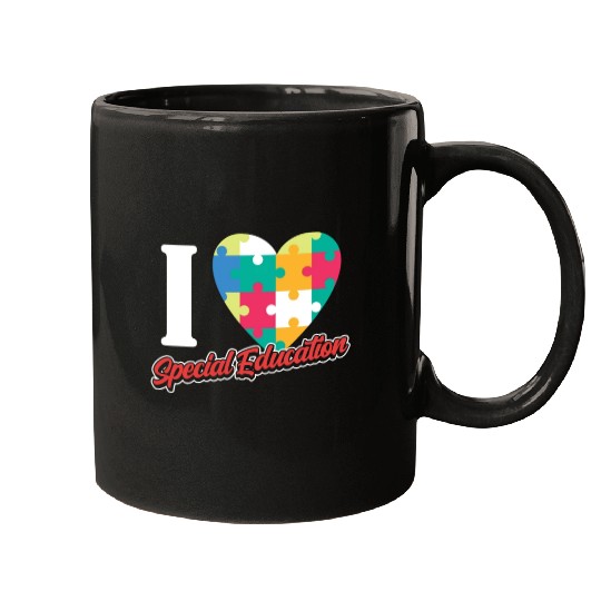 I Love Special Education Sped Teacher Awareness Mugs