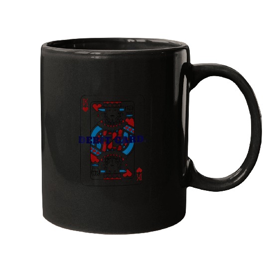 DEBIT CARD King of Hearts Playing Card Mugs