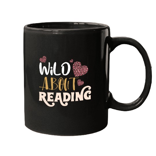 Wild About Reading Leopard Print Book Lover Mugs