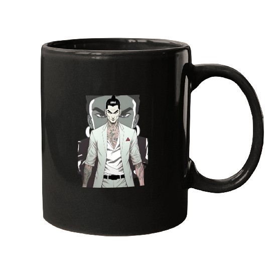 Japan Yakuza Greeny Face Mugs