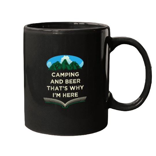 Camping and Beer Camper Drinking Camp Drinker Beer Mugs