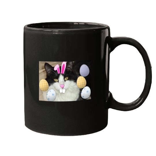 Easter Bunny Cat Face Decor Mugs