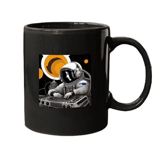 Intricate detailed artwork of astronauts using Mugs