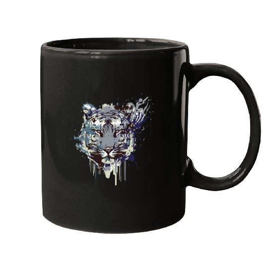 Tiger head artwork design Mugs