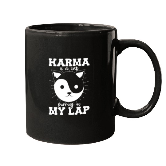Karma is a Cat Purring in My Lap Witchcraft Tarot Mugs