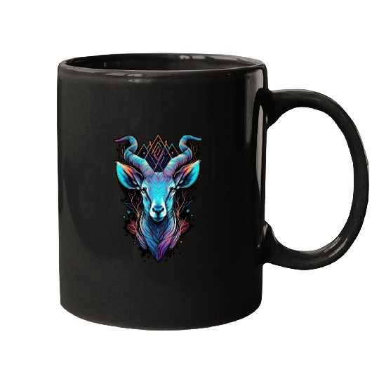 Gazelle capricorn goat mountains vacation hipster Mugs