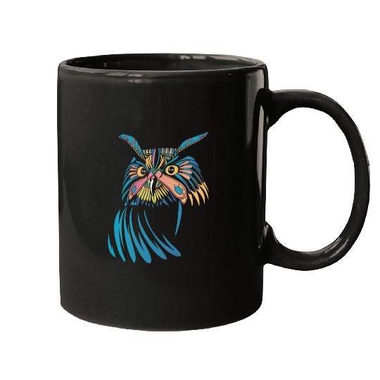 Colorful Owl Bird Nature Mugs
