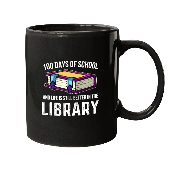 100 Days Of School Library Student Teacher Mugs