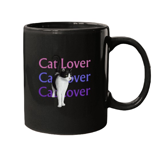 Cat Lover Tuxedo Cat Mugs