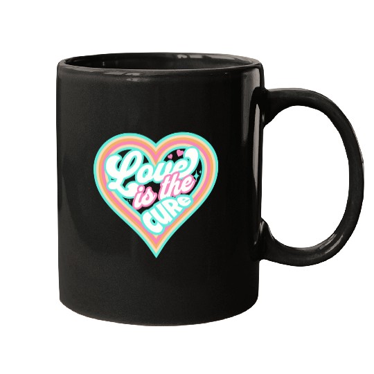 LOVE IS THE CURE (blue) Mugs