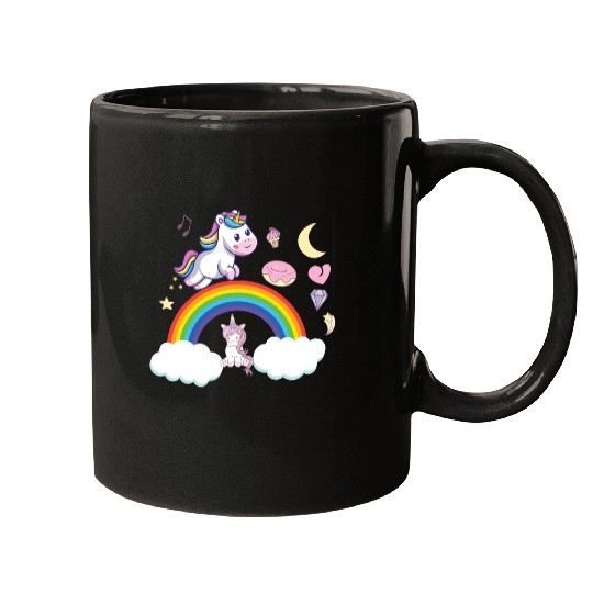 unicorn rainbow Mugs