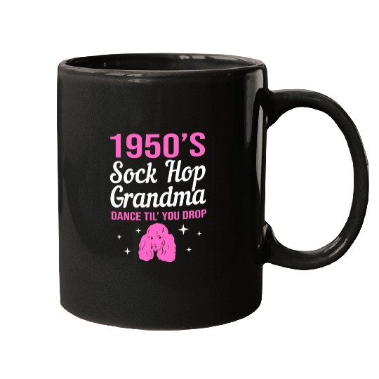 Retro Dance 1950s Sock Hop Dancing Grandma Mugs