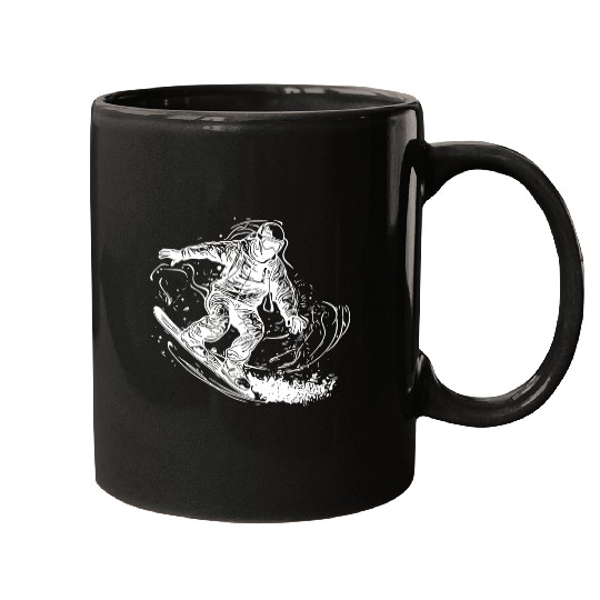 Off Road Snowboarding Jump Style Cool Move Mugs