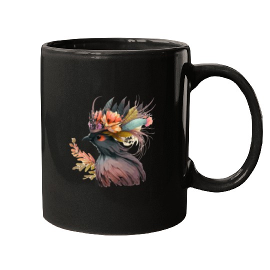 Cute Bird Of Paradise Bird Flower Crown Pet Birds Mugs