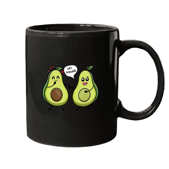 Lets avocuddle avocado valentine pun Mugs
