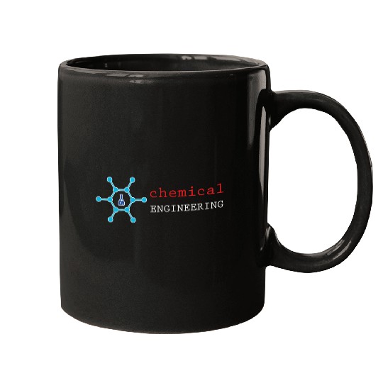chemical engineering text, chemistry logo Mugs