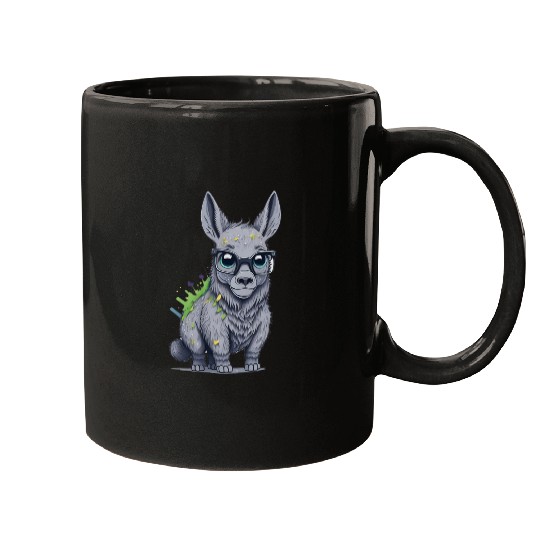 Donkey with Eyeglasses Mugs