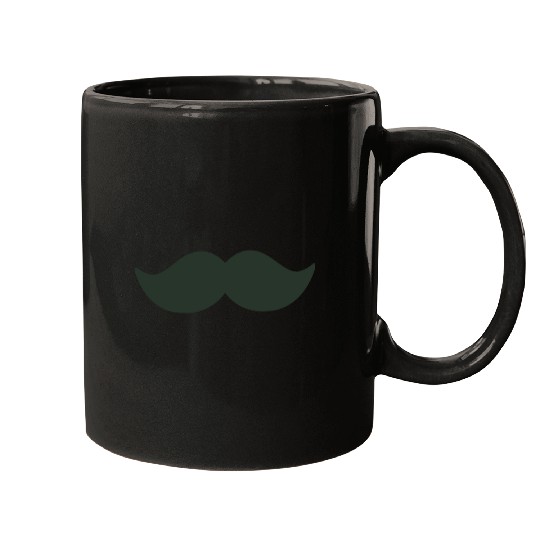 dark green mustache black man november bike Mugs