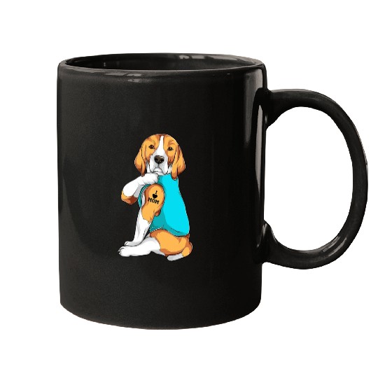 Beagle I Love Mom Apparel Dog Mom Gifts Womens T Mugs