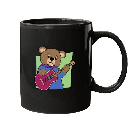 Bear Cub Guitar Music Mugs