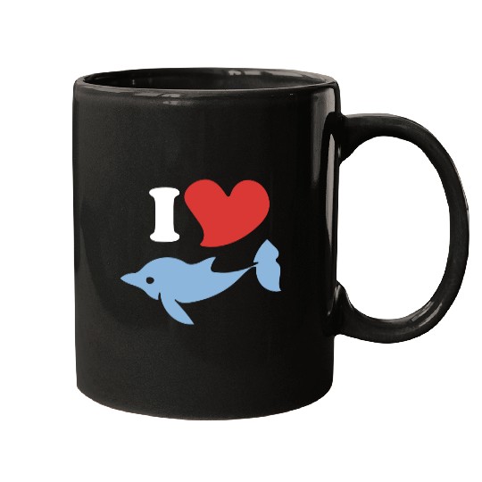 I love dolphins 1 Mugs