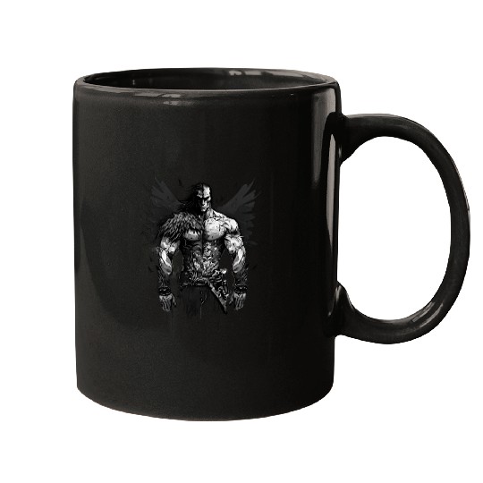 Muscle Raven Mugs