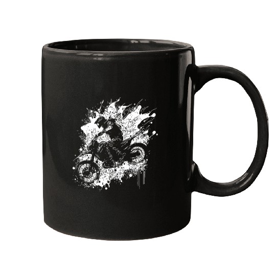 Motorcycle Off-road Ride Splash Style Mugs