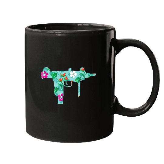 Tropical Gun Lover Firearm Beach Hawaiian Mugs