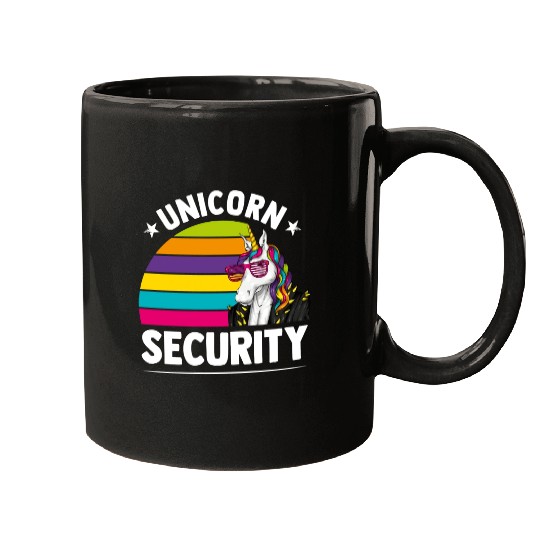 Unicorn Security Funny Unicorn Lover Mythical Mugs